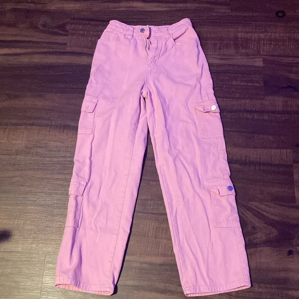 SHEIN PETITE Zipper Fly Flap Pocket Boyfriend Jeans